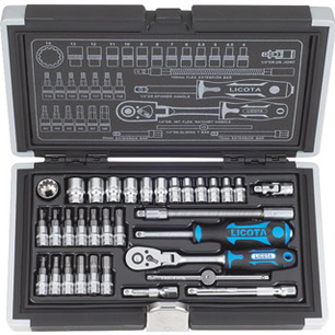 Набор торцевых головок 1/4" 33 предмета spline, ALK-0003P