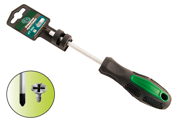 AT52425 (АТ-0425) Отвертка крестовая шестигранный стержень 125х6.3мм №3