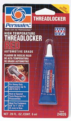 24026 Фиксатор резьбы сильной фиксации красный 6г  24026 Фиксатор резьбы сильной фиксации красный 6г