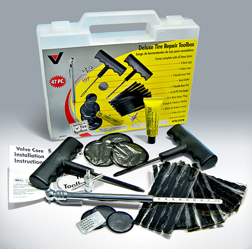 V126 Аптечка для ремонта б/к шин в кейсе