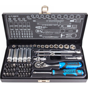 Набор торцевых головок 1/4" 52 предмета, ALT-5007F