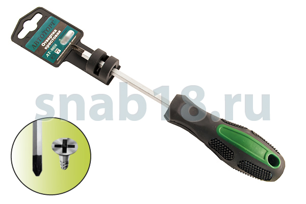 АТ52426 Отвертка крестовая шестигранный стержень 150х6,3мм №3