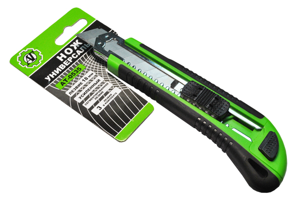             AT00535(AT-0535) Нож малярный строительный, усиленный с резиновыми вставками Автоторг