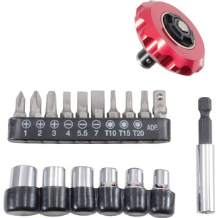 Отвертка трещоточная мини со сменными насадками 1/4", 18 пр., ABD-031K1