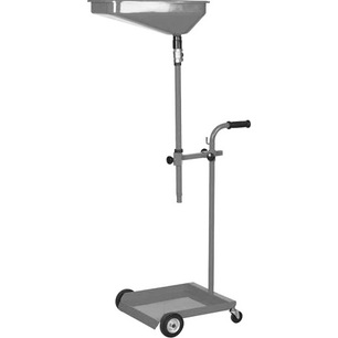 Тележка с воронкой для слива масла в бочку