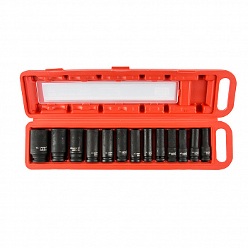 Набор ударных головок глубоких 78 мм 1/2" 13пр. 10-32 мм в пластиковом кейсе, 626526-13