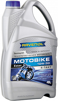 Моторное масло RAVENOL Motobike 4-T Ester SAE 10W-30 (4л) new, 1172111-004-01-999