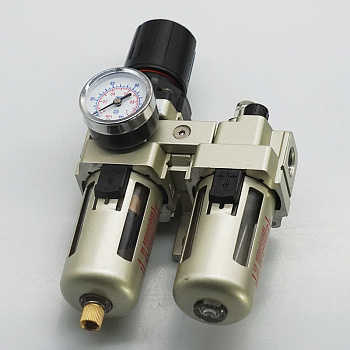 Фильтр-влагоотделитель Pegas AC3010-02 двойной с регулятором 1/4", 4703 Фильтр-влагоотделитель Pegas AC3010-02 двойной с регулятором 1/4", 4703