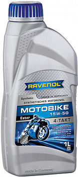 Моторное масло RAVENOL Motobike 4-T Ester SAE 15W-50 (1л) new, 1172113-001-01-999
