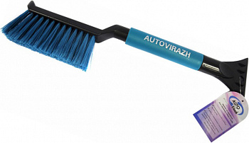 Щетка  со скребком для удаления снега и льда с мягкой ручкой (43 см), AV-2138