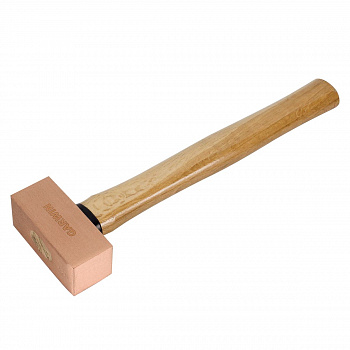 Молоток медный с деревянной рукояткой, 500 г, GHT-HW0500C