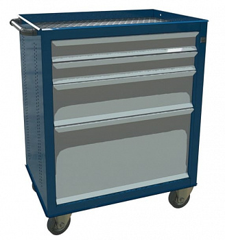 . Тележка инструментальная 930х670х450мм, 4 ящика (2-Н=87,5ммм, 1-Н=179мм, 1-Н=27 0,5мм), ТЗИ-4