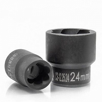 короткая торцевая спиральная головка на 1/2", 14 мм (экстрактор), CS-12.25.14