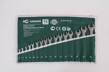 Набор ключей комбинированных 16 предметов 6-24мм, GR-ECK016