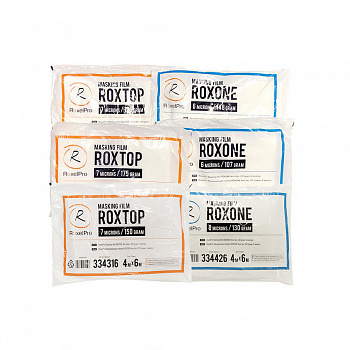 RoxelPro Маскирующая пленка ROXONE 4м х 5м, 107г, 6 микрон, инд. упаковка, 334425 RoxelPro Маскирующая пленка ROXONE 4м х 5м, 107г, 6 микрон, инд. упаковка, 334425