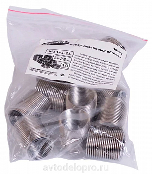 набор резьбовых вставок М6*1,0 (10 пр.) АвтоDело, 40387
