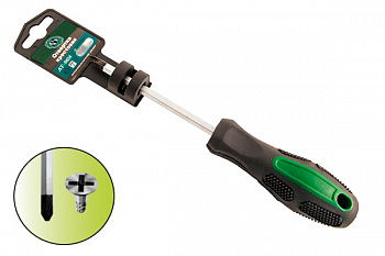 (АТ-0425) Отвертка крестовая шестигранный стержень 125х6.3мм №3, AT52425