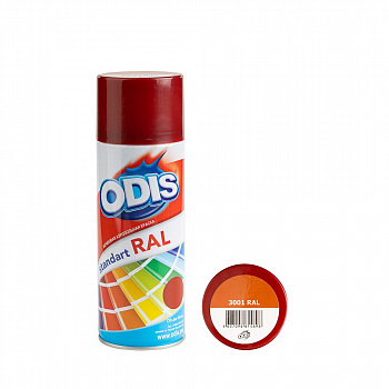 Краска - спрей ODIS standart RAL сигнальный красный, 3001ral Краска - спрей ODIS standart RAL сигнальный красный, 3001ral
