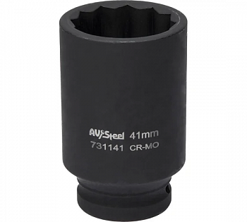 Головка ударная 3/4" двенадцатигранная удлиненная 41мм "AV Steel", AV-731141