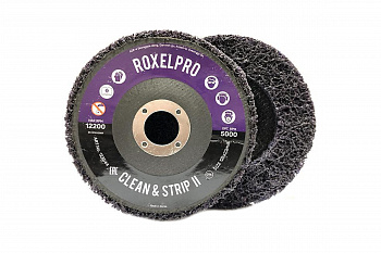 RoxelPro Пурпурный зачистной круг ROXPRO Clean&Strip II на оправке 115х22мм, 123543 RoxelPro Пурпурный зачистной круг ROXPRO Clean&Strip II на оправке 115х22мм, 123543