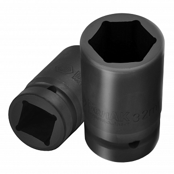 Головка для гайковерта стальная 1'' (25 мм) 32 мм.  БелАК, БАК.01832