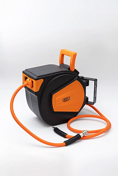 Катушка автоматическая с пневматическим шлангом закрытого типа, шланг резина+пвх 10+1м, NWA-D10