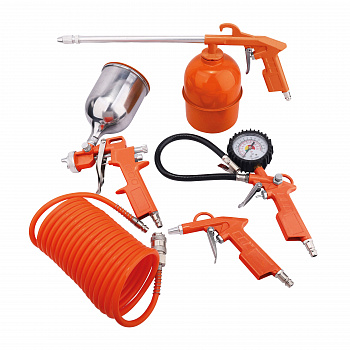 Набор пневмопистолетов со шлангом 5м, 5 предметов "AV Steel", AV-700415