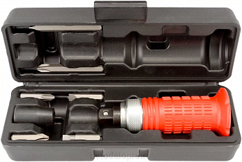 отвертка ударно-поворотная (протектор;6 насадок;футляр) АвтоDело (), 40001