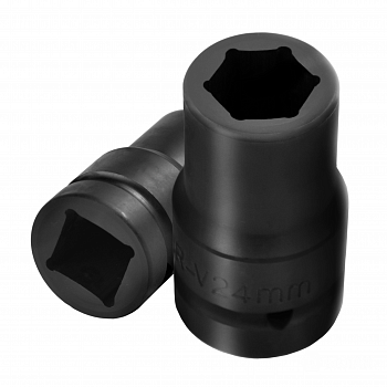 Головка для гайковерта стальная 1'' (25 мм) 24 мм.  БелАК, БАК.01824