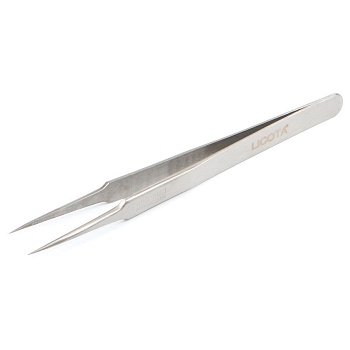 Пинцет прямой, c тонким жалом 115 мм, AET-7123