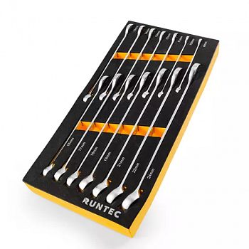 Набор ключей комбинированных RUNTEC CrV 8-24 мм в ложементе EVA, 14 предметов, RT-WME14