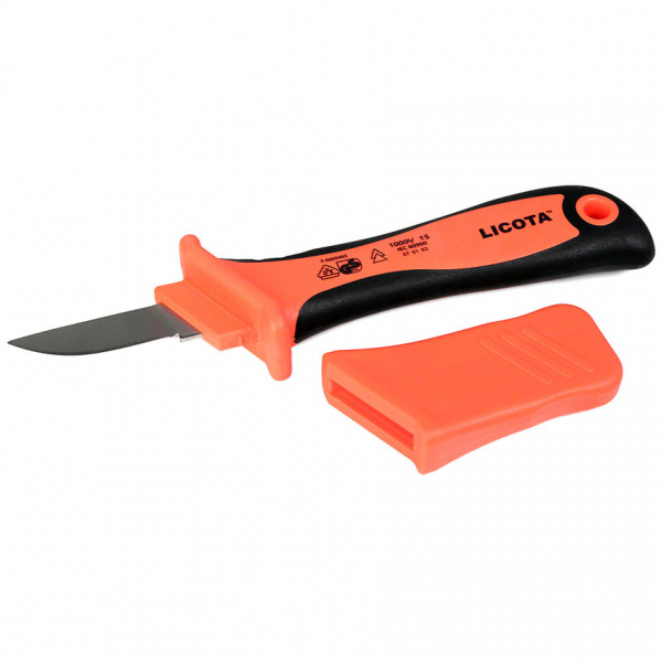                 AKD-V002 Нож электрика для снятия изоляции VDE 1000В, с прямым лезвием