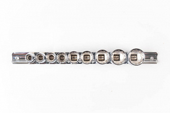 Набор торцевых головок 1/2 12гр. 3/8-15/16 10 предметов на линейке, TBS-22006