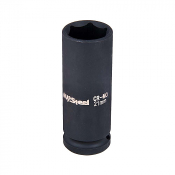 Головка ударная   1/2" шестигранная удлиненная 21мм "AV Steel", AV-720121