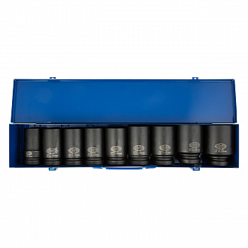 Набор ударных головок глубоких 1" 9пр. 27-50мм, ASA-80007A