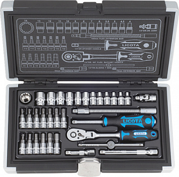 Набор торцевых головок 1/4" 33 предмета super lock, ALK-0003