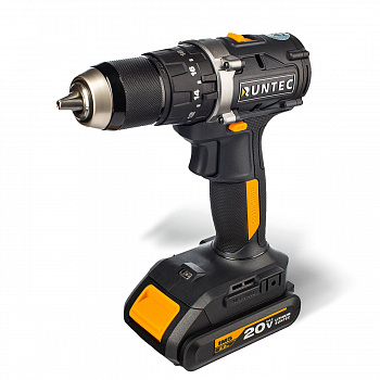 Дрель-шуруповерт ударная аккумуляторная RUNTEC PRO 13 мм, 20В, 2*2Ач, 55Нм, RT-ID222