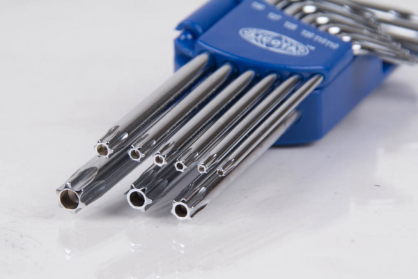 2TF30091DPM Набор торксов угловых экстрадлинных с отверстием 9пр. T10-T50 (1)