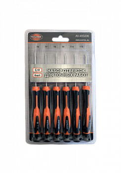 Набор отверток TORX для точных работ 6 предметов "AV Steel", AV-493206 Набор отверток TORX для точных работ 6 предметов "AV Steel", AV-493206