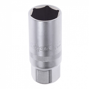 Головка свечная 1/2" 21мм 6-гран с резиновым держателем "AV Steel", AV-520621