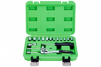Набор инструмента 1/4", 17 предметов (кейс пластик), AT54917