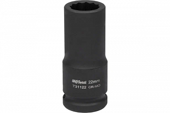 Головка ударная 3/4" двенадцатигранная удлиненная 22мм "AV Steel", AV-731122
