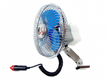 Автовентилятор 6/12V (с решеткой металл, стационар) (AT0800)