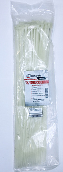 Хомут пластиковый Движение Хомут пласт (Стяжка) 5*400 мм белый (уп.-100шт.), С09б