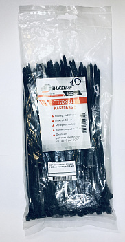 Хомут пластиковый Движение Хомут пласт (Стяжка) 5*200 мм черная уп (100 шт.), С07ч