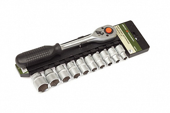 620711 набор головок шестигр. с трешеткой 11пр.