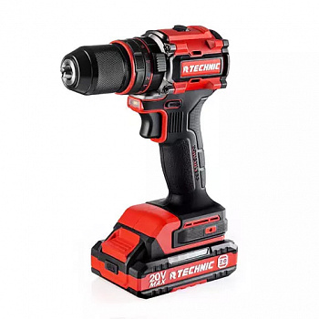 Дрель-шуруповерт ударная аккумуляторная RUNTEC TECHNIC 13 мм, 20 В, 2*2Ач, 60 Нм, RT-ID60T