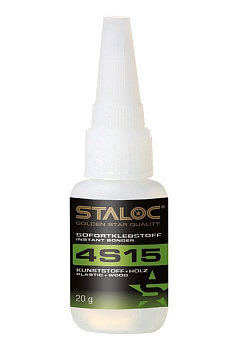 4S15 Моментальный цианоакрилатный клей для пористых материалов STALOC, 20 гр., 104408977