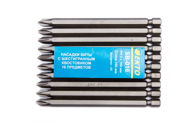 Набор шуруповертных насадок PH2* 100мм-10ш. SB-016 (2)