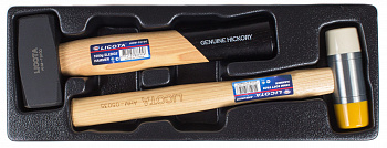 Набор: кувалда 1000 г и молоток с мягким бойком, 2 пр., в ложементе, ACK-384104 Набор: кувалда 1000 г и молоток с мягким бойком, 2 пр., в ложементе, ACK-384104